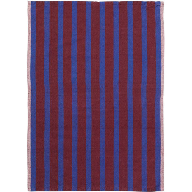 Photo of Hale Tea Towel - Viskestykke - Brown/navy Blue - W50 X H70 Cm