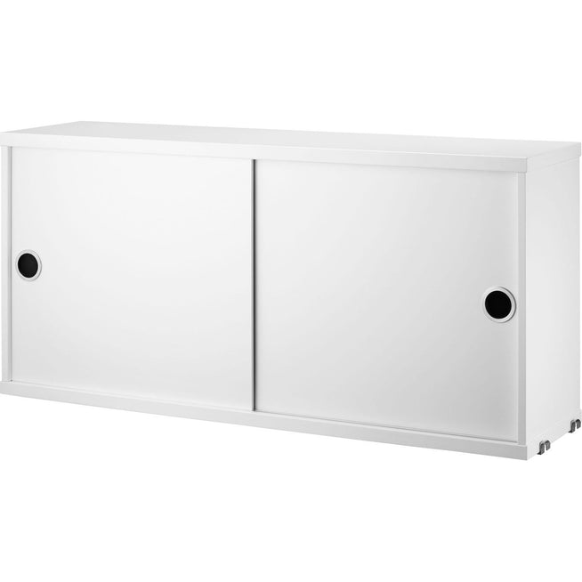 Photo of String Cabinets/sliding doors 78x20, White - Shelving - Nils Strinning - White - Mdf/metal
