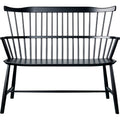 Thumbnail photo of J52d Bench Beech Black Painted