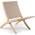 Thumbnail photo of Mg501 Cuba Outdoor Folding Armchair Braiding Sesame, Teak