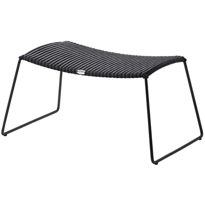 Photo of Breeze footstool 5369 li/ls/lw - Footstool - black - W: 72 x D: 36 x H: 36 cm