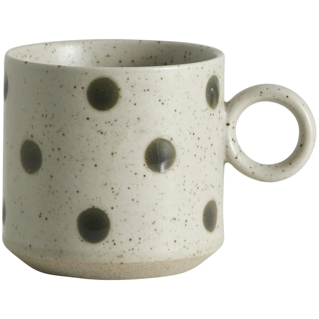Photo of Grainy Mug Sand/Green Set of 4 Pieces