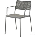 Thumbnail photo of Less Stol M. Armlæn - Havestol - Aluminium/french Weave