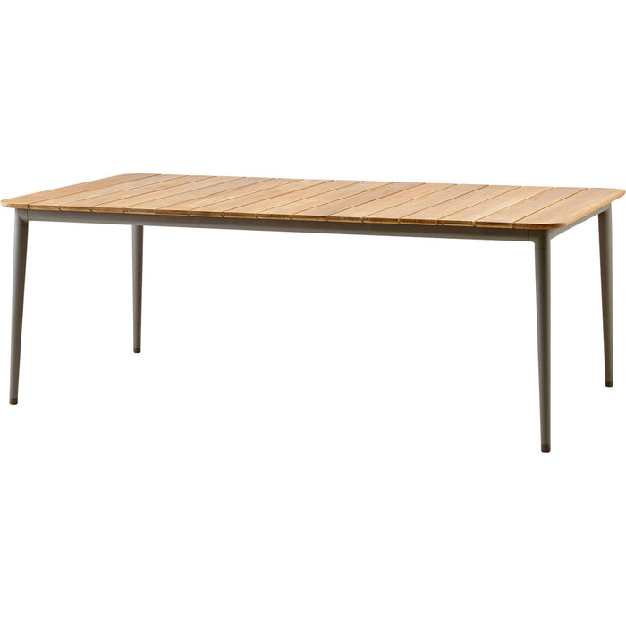Core Dining Table, 210x90, Taupe, Table Top: Teak, Frame: Aluminium - Outdoor Dining Table - Foersom & Hiort-lorenzen Mdd - Beige - Metal/Wood