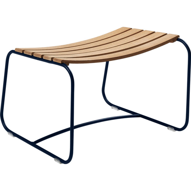 Photo of Surprising Teak Footrest Deep Blue - Outdoor Stools & Pouffes - Harald Guggenbichler - Green - Metal/Wood