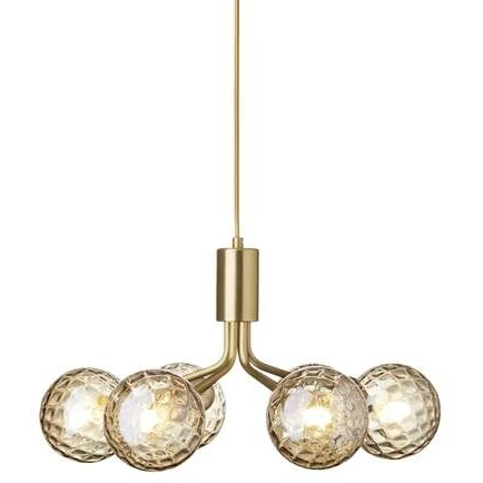Photo of Apiales 6 Pendel Brushed Brass/optic Gold