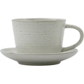 Thumbnail photo of Peony Cup and Saucer Grey/White Set of 4 Pieces