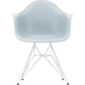Eames Plastic Armchair Dar - 23 Ice Grey - White Base - Matstolar - Charles & Ray Eames - Grå - Metall/plast