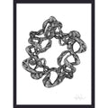 Thumbnail photo of Wreath illustration - black and white