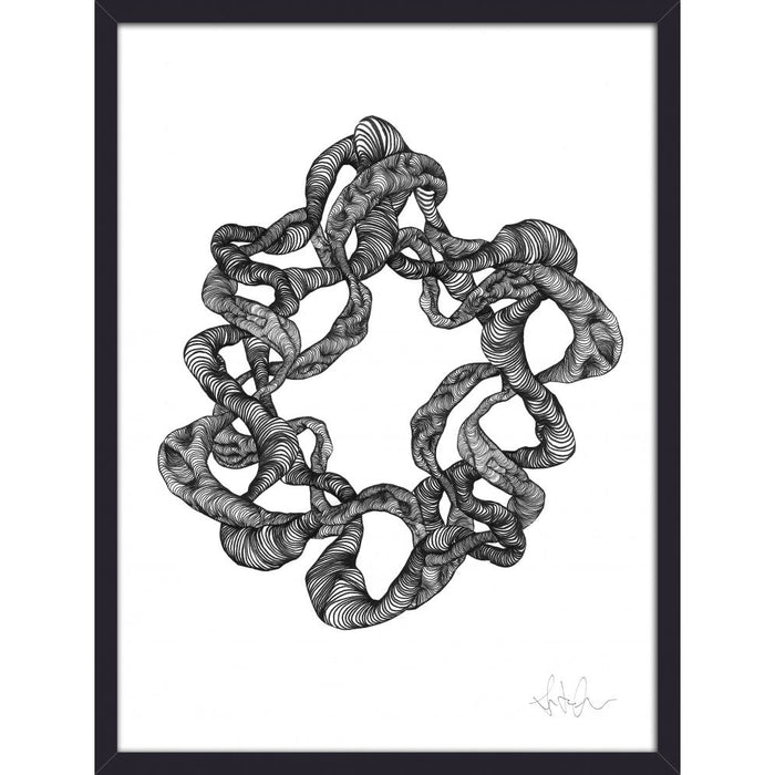 Photo of Wreath illustration - black and white