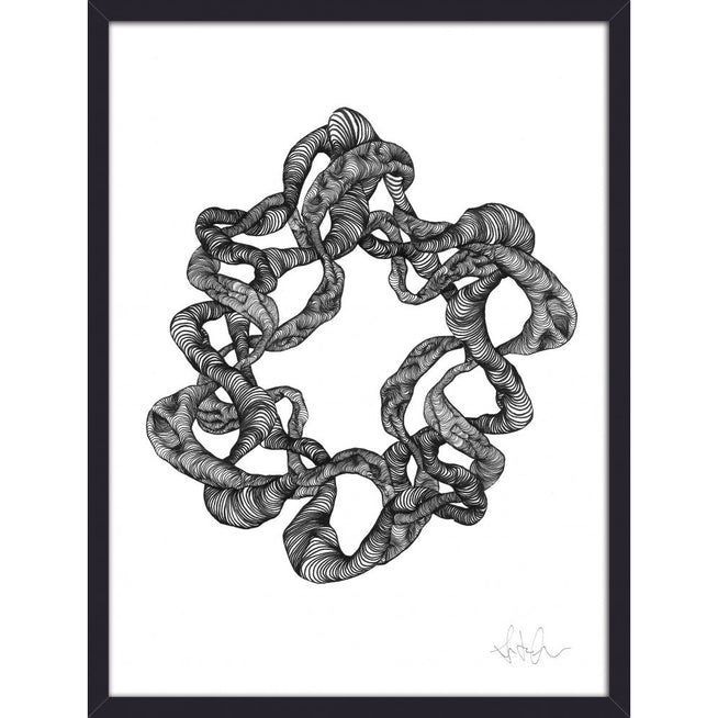 Photo of Wreath illustration - black and white