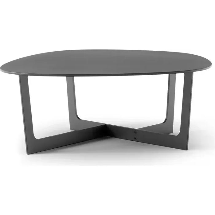 Insula Table 5190 By Ernst & Jensen - Sofabord - Black Lacquered Aluminium - W76 X D72 X H30 Cm