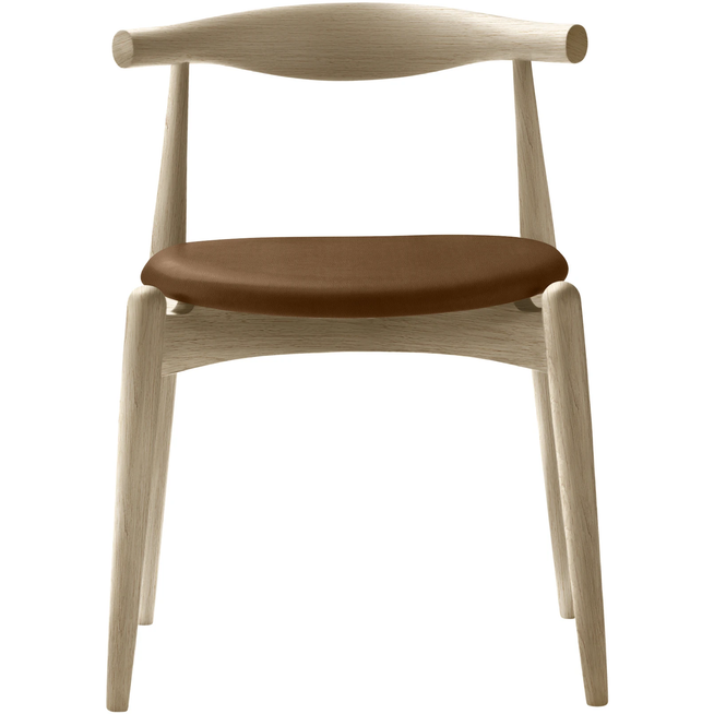 Photo of Carl Hansen - Ch20, Soaped oak, Leather group C Sif - 95 - Dining chairs - Hans J. Wegner - Wood