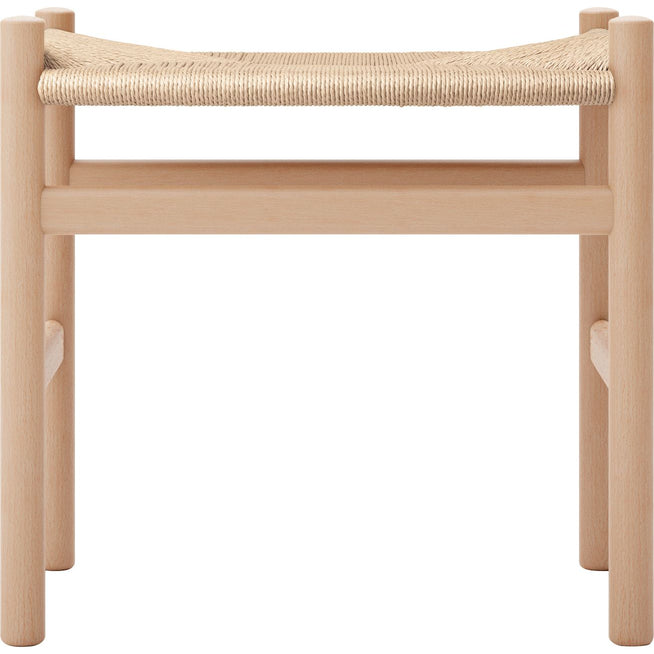 Photo of Carl Hansen - Ch53, beech, oiled, natural braided, 43 cm - footstools - Hans J. Wegner - Wood-coloured - Paper/wood