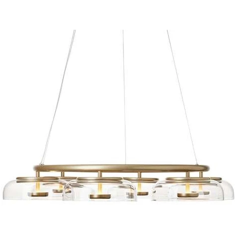 Blossi 6 Chandelier Nordic Gold/clear