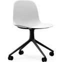 Form Chair Swivel 4W - Black Aluminium