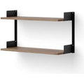 Thumbnail photo of New Works Wall Shelf - Hylde - 46 - Walnut / Black - H46 X W83.5 X D30.5 Cm