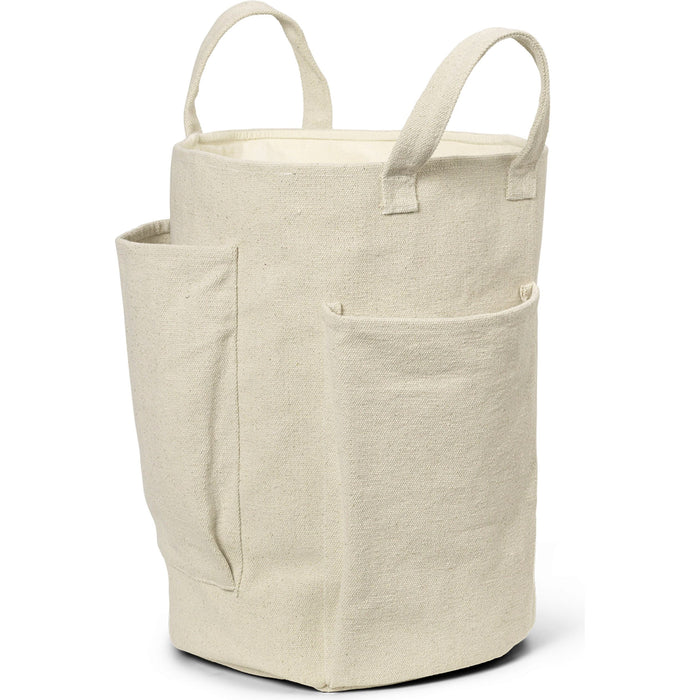 Photo of Pocket Storage Bag - Laundry Basket - Off-white - Ø35 x H50 cm