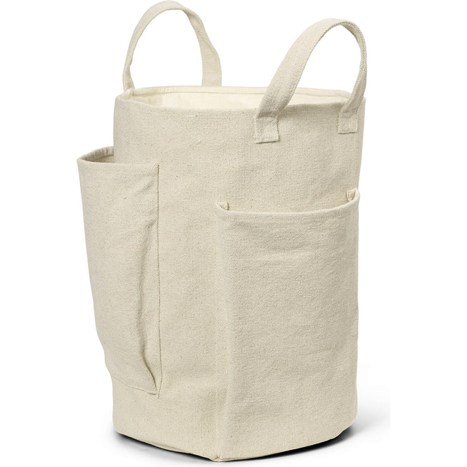 Photo of Pocket Storage Bag - Laundry Basket - Off-white - Ø35 x H50 cm