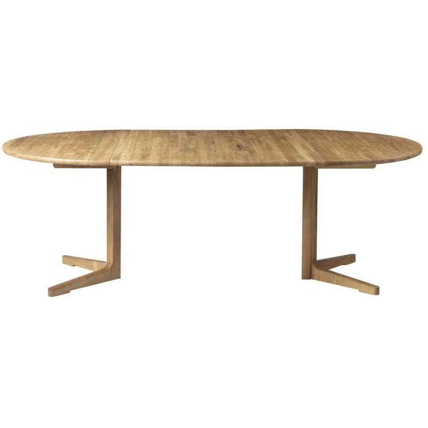 C69E Ry Dining Table with 2 extension leaves Ø: 120 cm - oiled oak