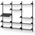 Thumbnail photo of Display Shelf - Shelving System - Black Ash / Black - H190 X W243.5 X D30.5 Cm