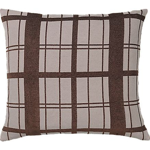 Photo of Checker Cushion Brown Incl. Filling - W60XL60cm