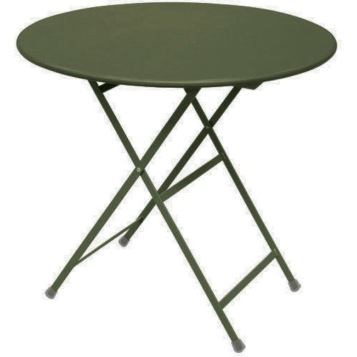 Photo of Arc En Ciel Folding Round Table, Dark Green - Garden Table - Green - Metal