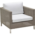 Thumbnail photo of Connect Lounge Chair, Cushion: Brown, Cane-line Weave, Cane-line Natté, Legs: Galvanized Steel - Outdoor Armchairs - Cane-line Design Team - Metal/Textile Material