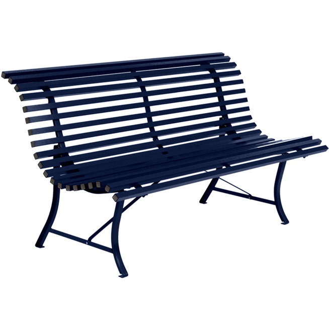 Photo of Louisiane Bench 150 cm, Deep Blue - Garden Benches - Blue - Metal