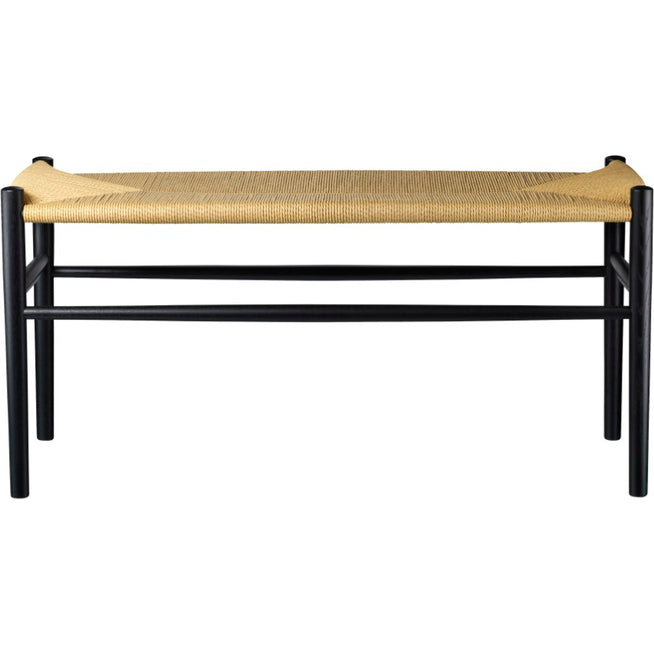 Photo of J163 Piano Bench Oak Black Painted-nature