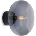 Thumbnail photo of Karl-johan Wall Lamp Black Stain Oak/smoke Glass