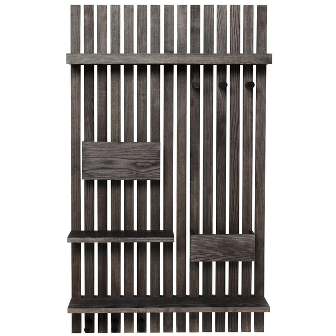 Photo of Wooden Multi Shelf - Hylde - Stained Black - W59 X H99,7 X D12,5 Cm