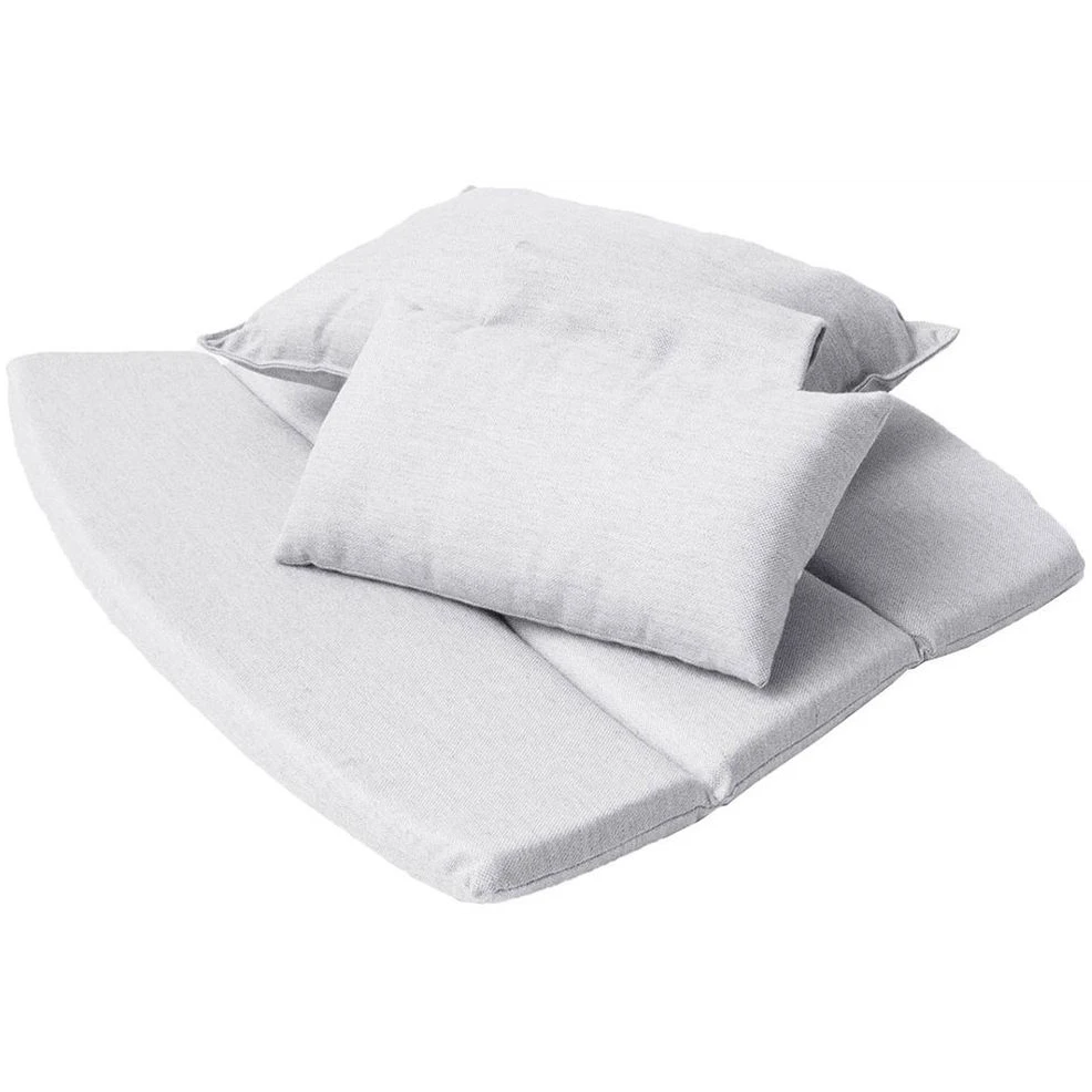 Breeze Highback Lounge Chair Cushion - Outdoor Cushions - Light Grey - Cane-line Natté - W: 75 x D: 55 x H: 2 cm