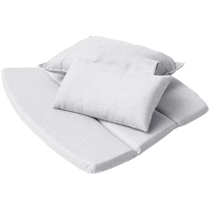 Photo of Breeze Highback Lounge Chair Cushion - Outdoor Cushions - Light Grey - Cane-line Natté - W: 75 x D: 55 x H: 2 cm
