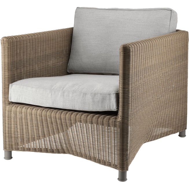 Photo of Diamond Loungefåtölj Natural, Tyg Caneline Natté Light Grey