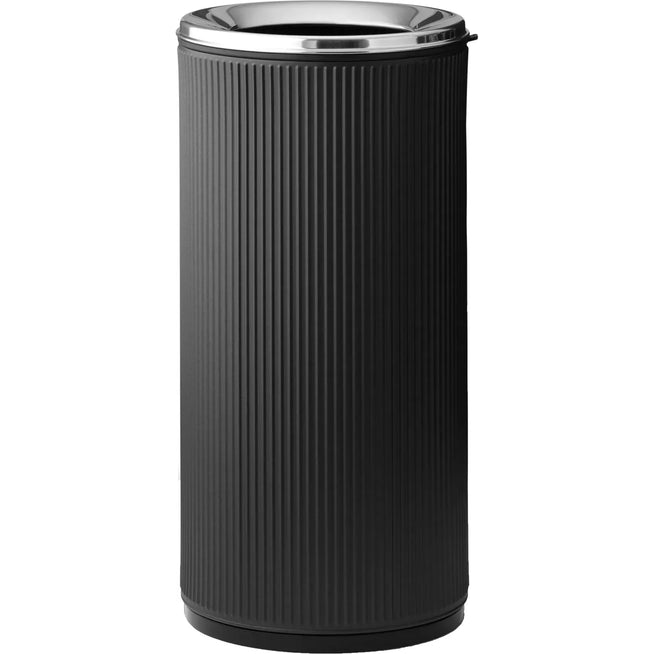 Photo of Vipp18 Waste Bin With Rim 22 L Black-stainless Steel