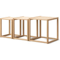 Thumbnail photo of Bm375 Nesting Tables / By Børge Mogensen - Sofabord - Oak Light Oil - W34 X D34 X H42 Cm / W39 X D39 X H44.5 Cm / W44.5 X D44.5 X H47.5 Cm