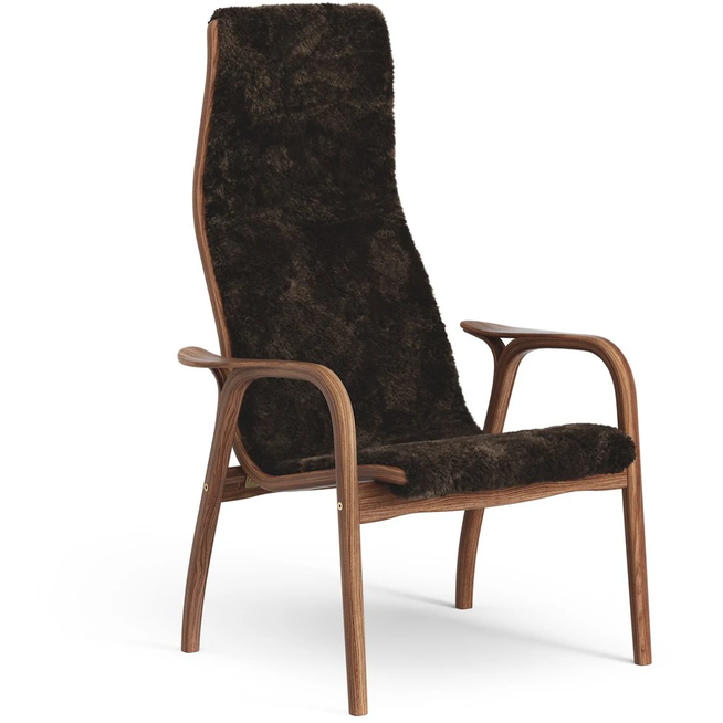 Photo of Lamino Arm Chair Oiled Walnut/sheep Skin Espresso (brown)
