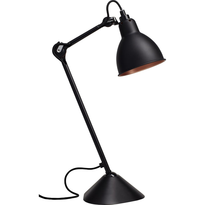 Photo of No. 205 Table Lamp From Lampe Gras (Black/Copper Inside, Black Frame)