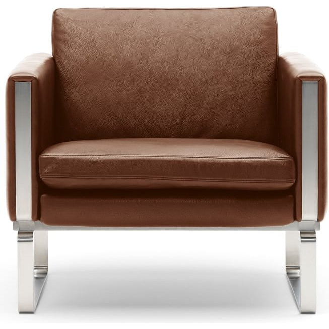 Photo of Ch101 Armchair Sif 92 Leather-Stainless Steel