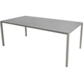 Thumbnail photo of Pure Table - 200x100 - Dining table - frame: White Aluminium / Table top: Concrete grey ceramic - W: 200 x D: 100 x H: 73 cm