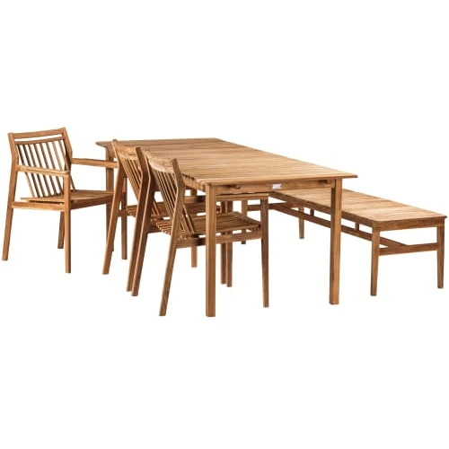 Photo of Thomas E. Alken Garden furniture set with 3 chairs and bench - together - nature