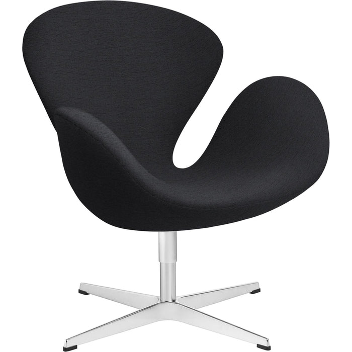 Photo of 3320 Swan Lounge Chair | Fabric | Satin Polished Steel Stand