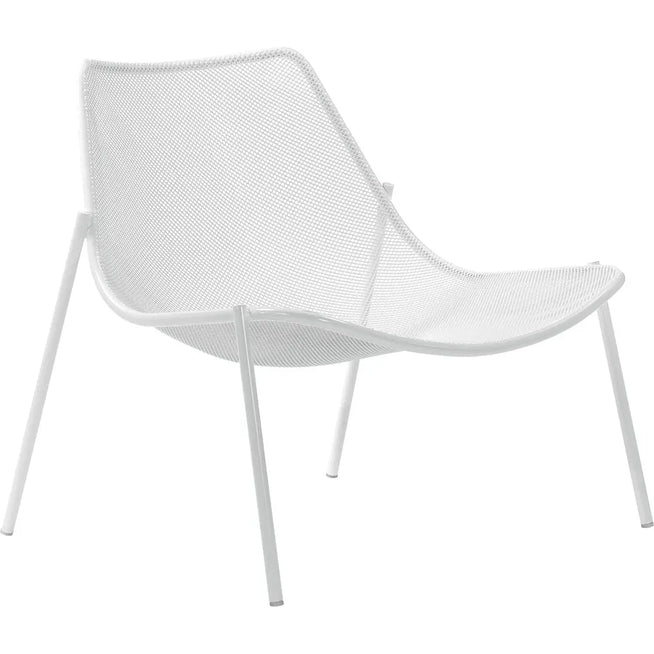 Photo of Round Lounge Chair White - Matstolar Utomhus - Christophe Pillet - Vit - Metall