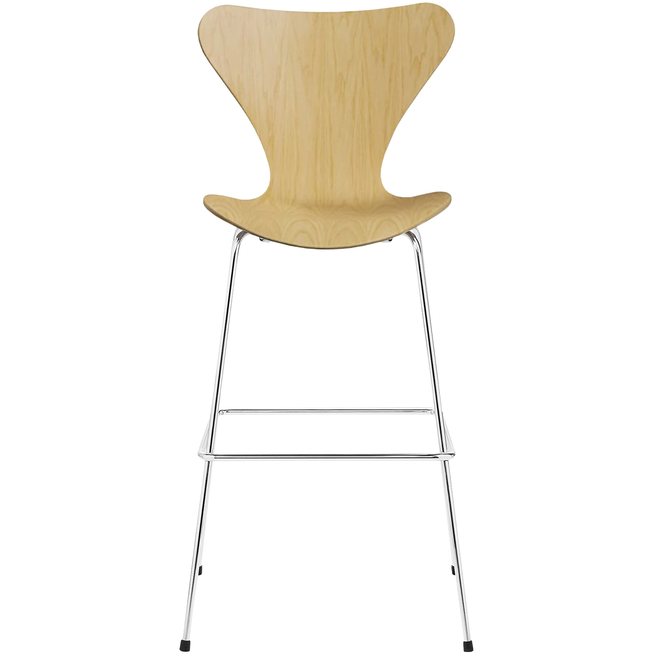Photo of 3197 Sjuan, Ash veneer - Bar stools & Bar stools - Arne Jacobsen - Wood - Metal/wood
