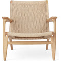Thumbnail photo of Ch25 Armchair Oiled Oak-Natural Wicker