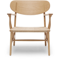 Thumbnail photo of Carl Hansen - Ch22, Oiled Oak, Chord Natural - Armchairs - Hans J. Wegner - Wood-coloured - Natural material/wood