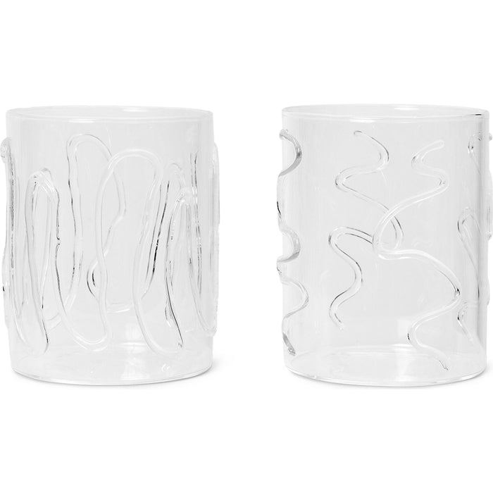 Photo of Doodle Glass - Set Of 2 - Glas - Tall - Ø7,5 X H9,5 (35 Cl)