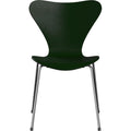 Thumbnail photo of Sjuan 3107 Evergreen Coloured Ash/chrome - Dining chairs - Arne Jacobsen - Green - Metal/wood