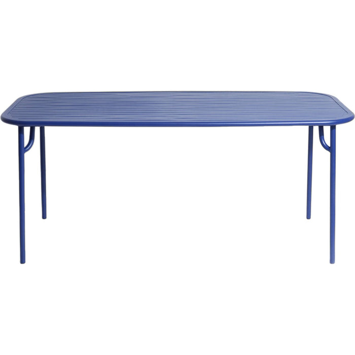 Photo of Week-end, Medium Rectangular Table, Blue - Garden Table - Studio Brichet-ziegler - Blue - Metal